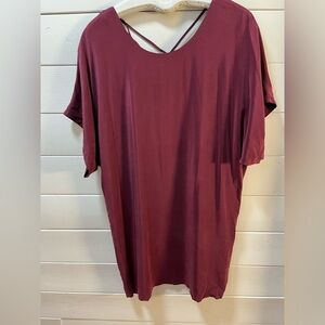 IKKS WOMEN – Burgundy Silk Dress/ tunic – Size 40
